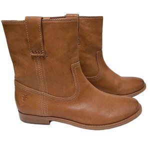 Frye | Anna Short Camel Leather Pull On Boot